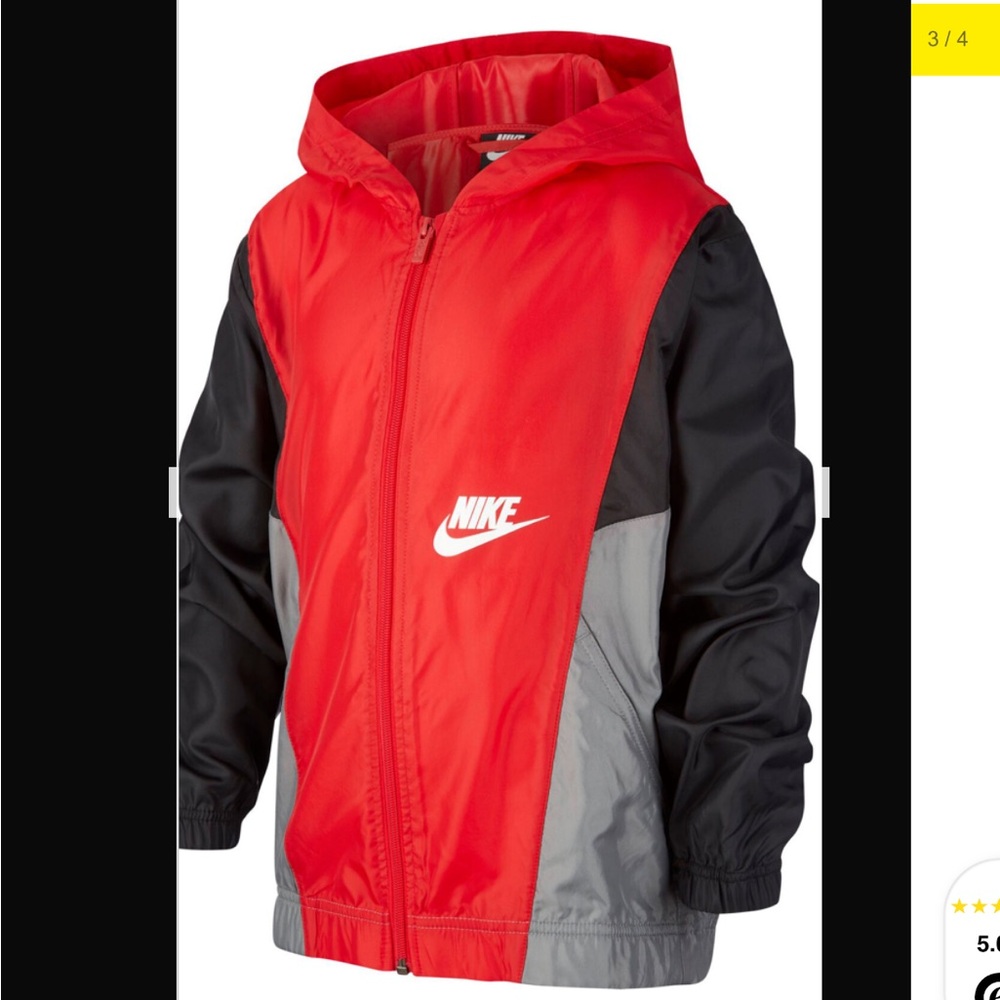 Nike Sportswear Boys Hooded Windbreaker Jacket Vented Boys Medium Youth